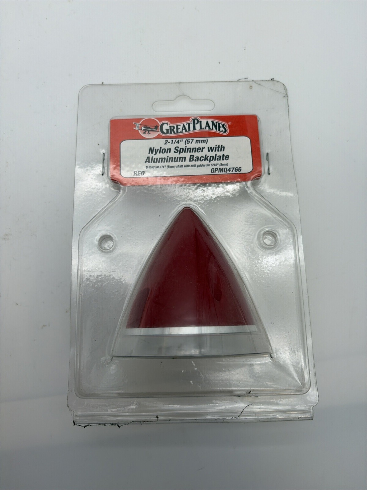 GREAT PLANES GPMQ4766 2-1/4IN NYLON SPINNER ALURED T13