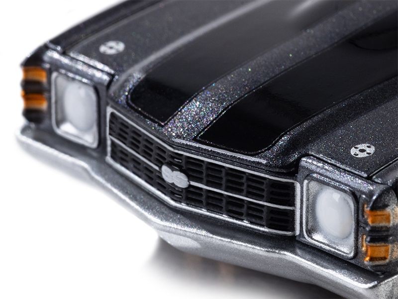 HRP Afx Racing 1972 Ss454 Dusk Gray Metallic With Black Rally Stripes