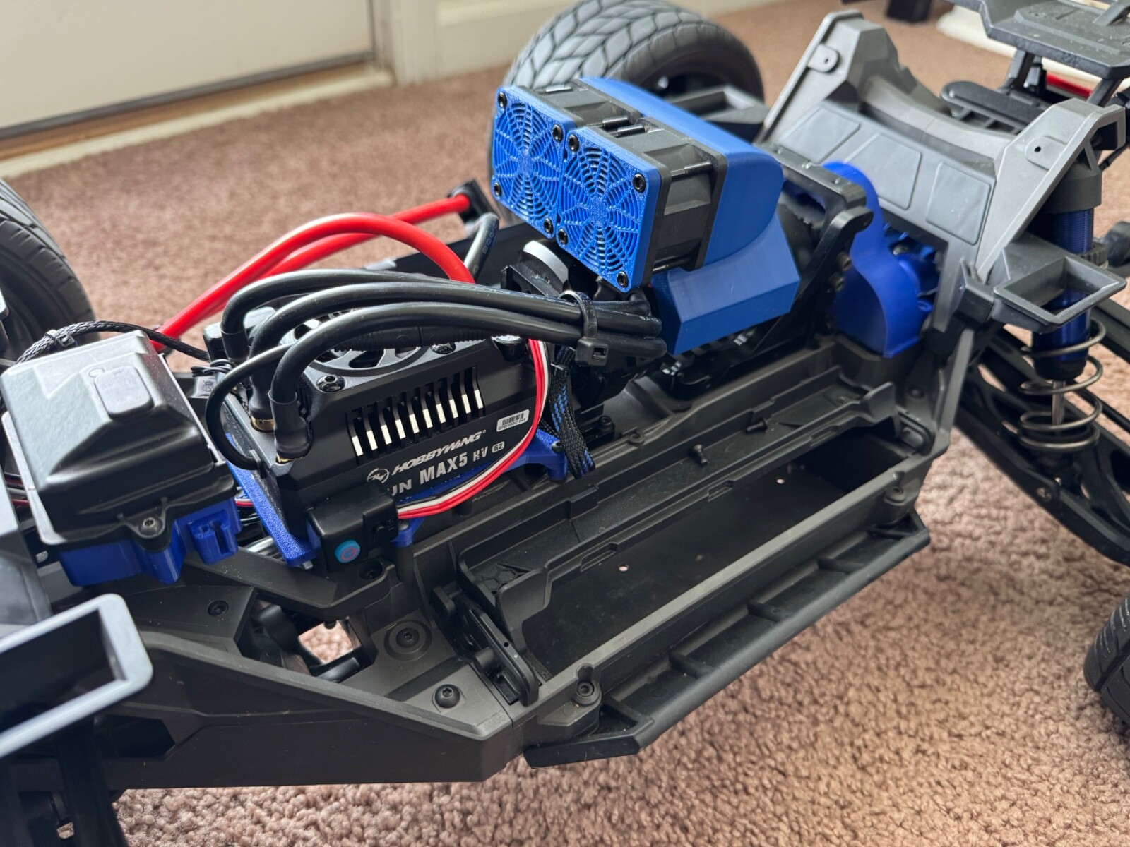 For Traxxas XRT Cooling Supercharger Fan Mount for Dual 40mm fans 56mm motors