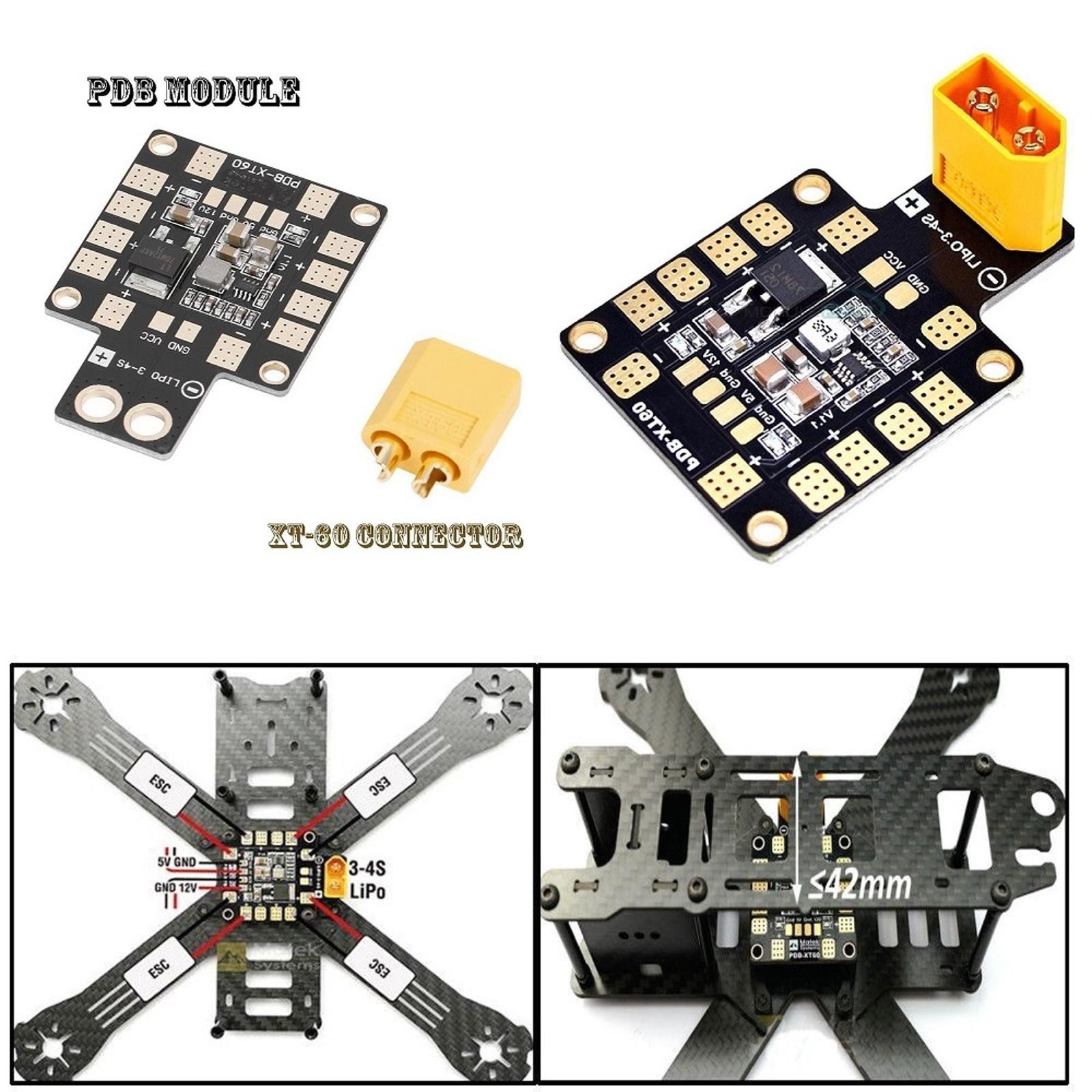 RC Drone Dual BEC PDB XT60 Board Mudule Power Distribution Board Power For FPV B
