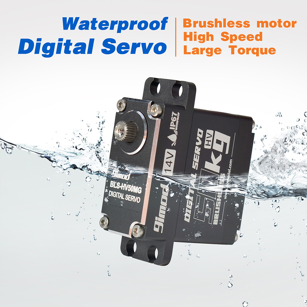 9imod 50KG BLS-HV50MG 14V HV Brushless Digital Servo for 1/5 RC Car Boat Robot