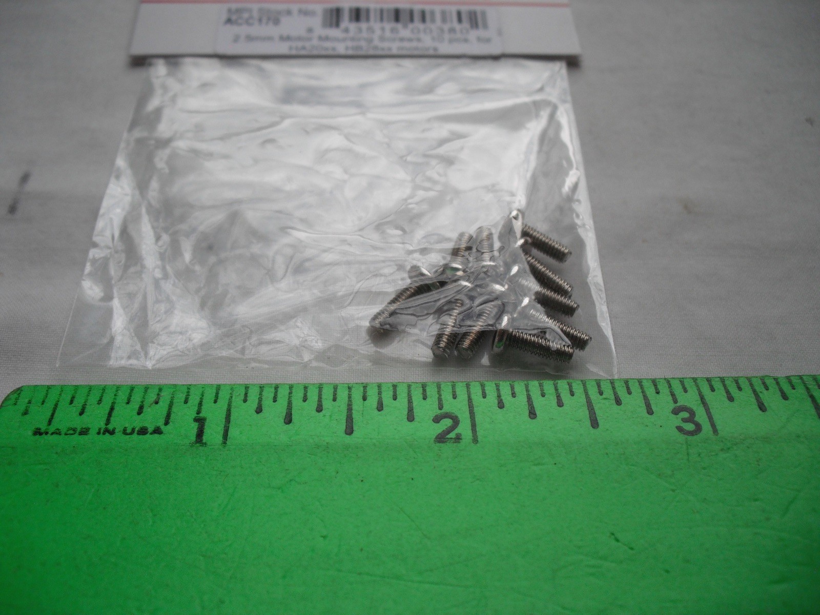 Lot of 2 Maxx Products Mpi ACC170,2.5mm Motor Mounting Screws,R/C Plane Airplane