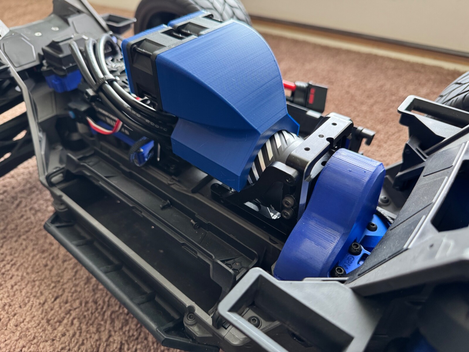For Traxxas XRT Cooling Supercharger Fan Mount for Dual 40mm fans 56mm motors