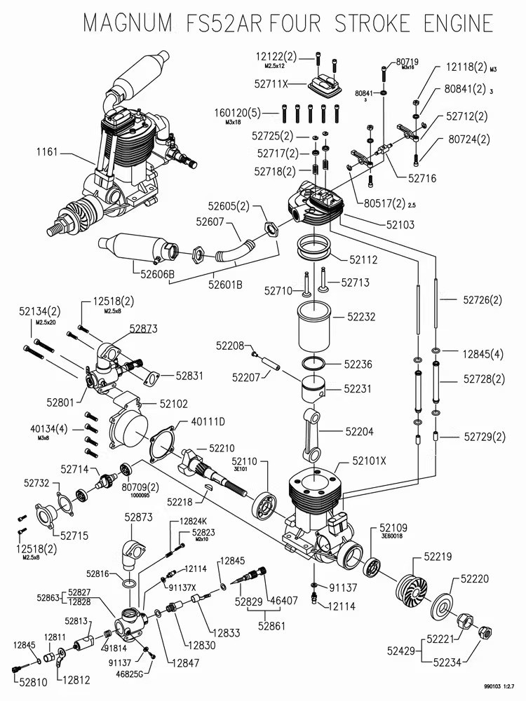 ASP FS52AR Replacement Parts — Carburetor, Piston, Bearings & More (Genuine ASP)