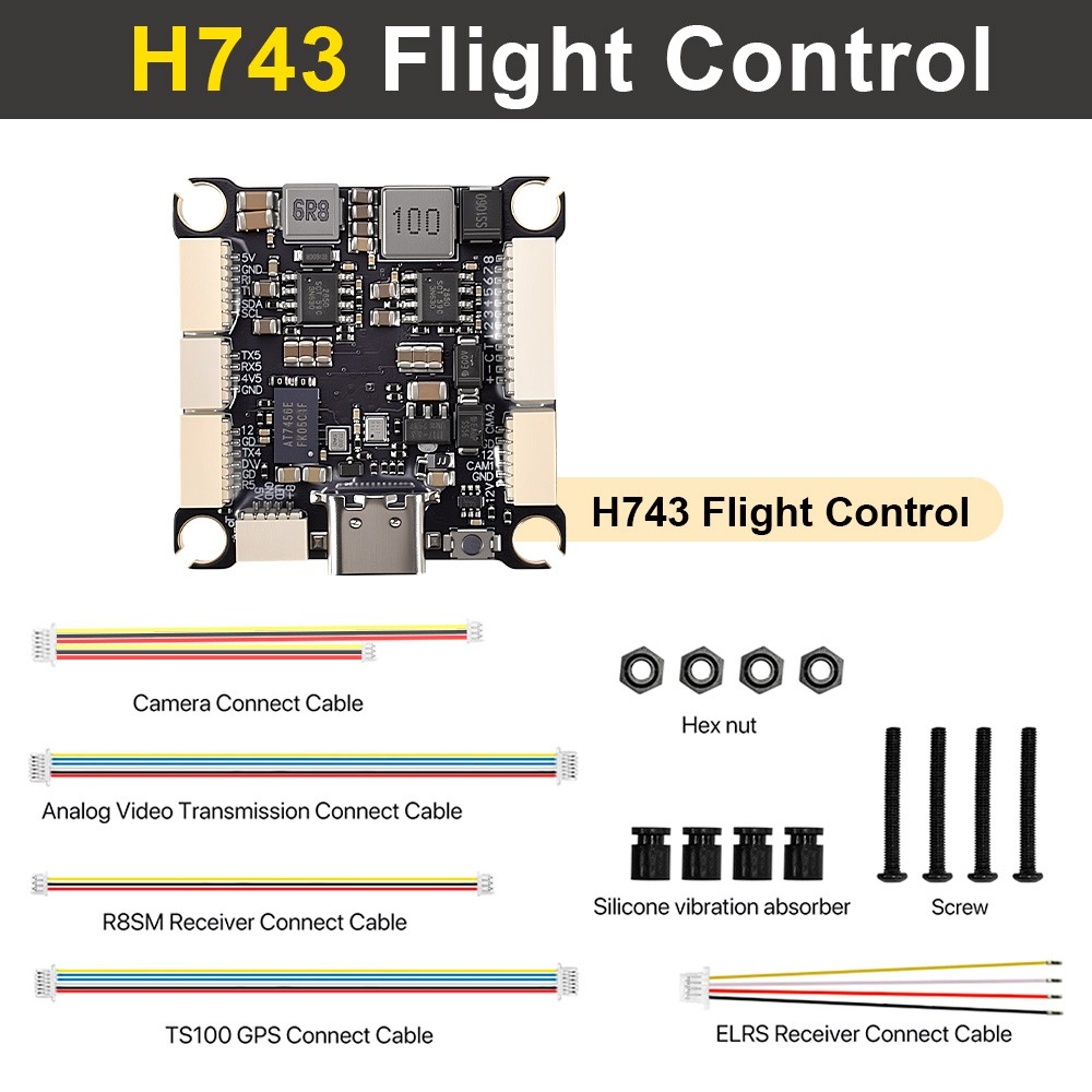 H743 Flight Stack H743 Flight Control 4in1 70A/80A ESC For RC FPV Racing Drone