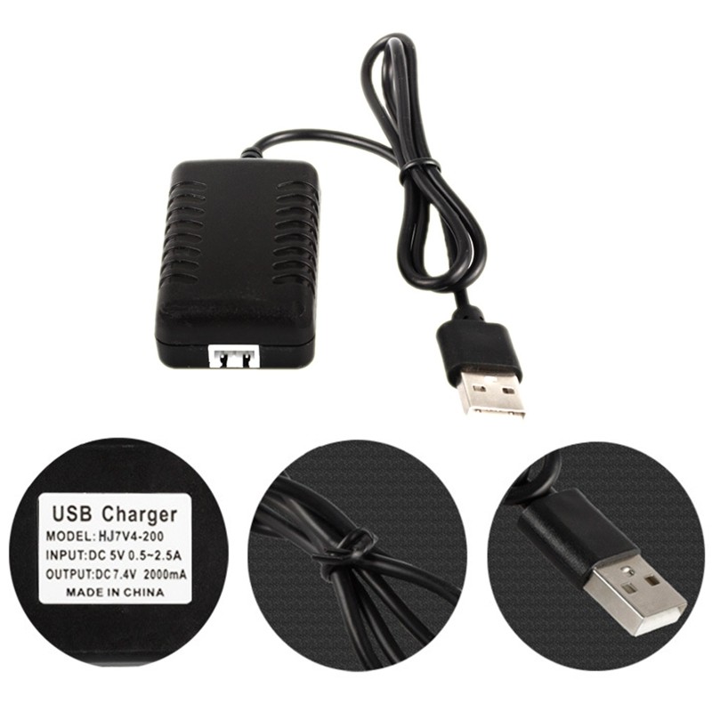 7.4V Li-ion Li-po Lipo USB RC Battery Charger with 3 Pin Plug