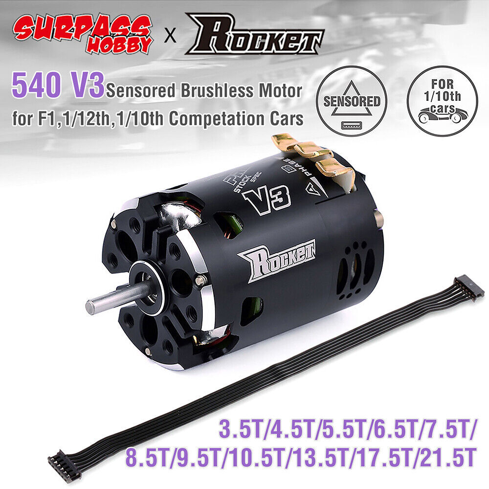 Surpass Hobby Rocket 540 Brushless Motor For Modified Competition 1/10 1/12 Car