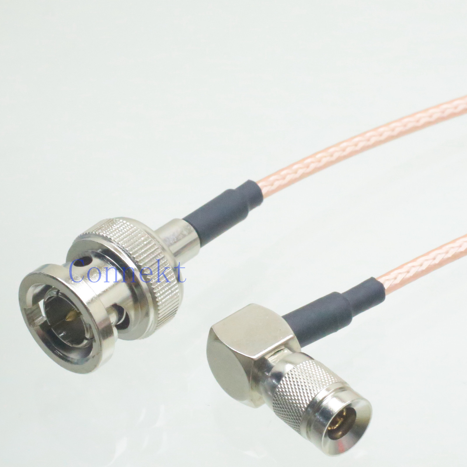 BNC male to mini-SDI HD 1.0/2.3 DIN plug right angle RG179 SDI pigtail 75Ω 15cm
