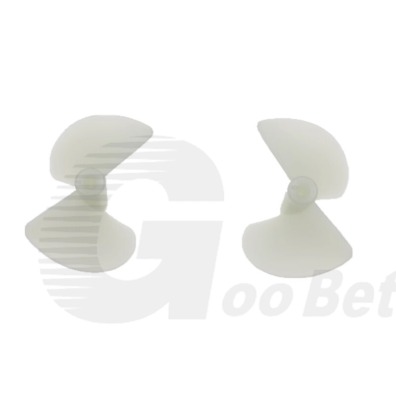 Toy RC Boat 26mm Nylon Propeller Prop 2-Blade CCW CW For 2mm Shaft Motor White