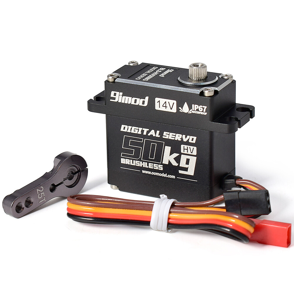 9imod 50KG BLS-HV50MG 14V HV Brushless Digital Servo for 1/5 RC Car Boat Robot