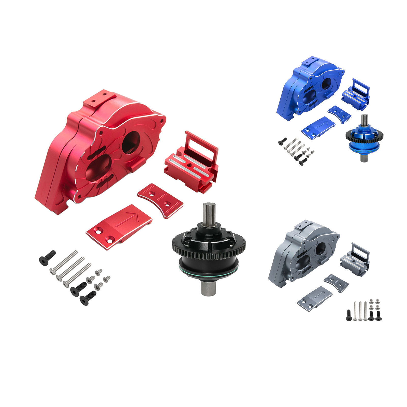 Motor Mount Gear Cover with 57T 0.8Mod Center Diff for Arrma 1/8 1/10 4S