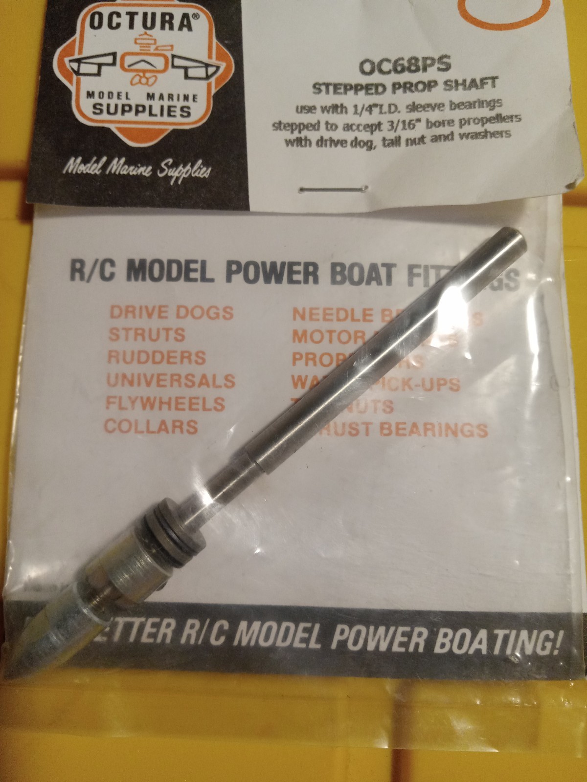 OCTURA RCBOAT OC68PS STEPPED PROP SHAFT. 1/4″ TO 3/16″ ASSEMBLY