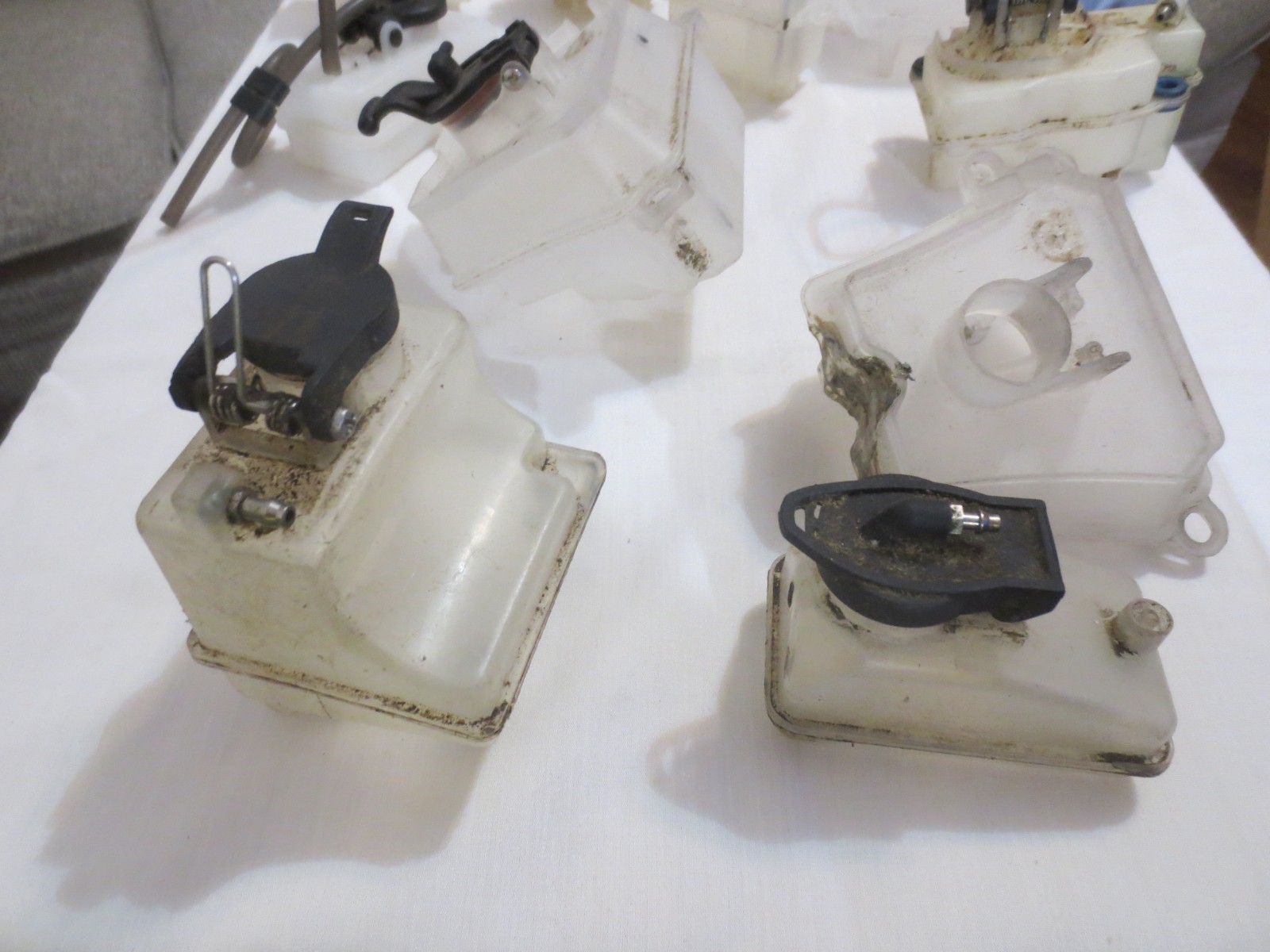 lot of Vintage RC model Cars/Airplane/Boat Plastic Fuel Tanks I have no Idea ?