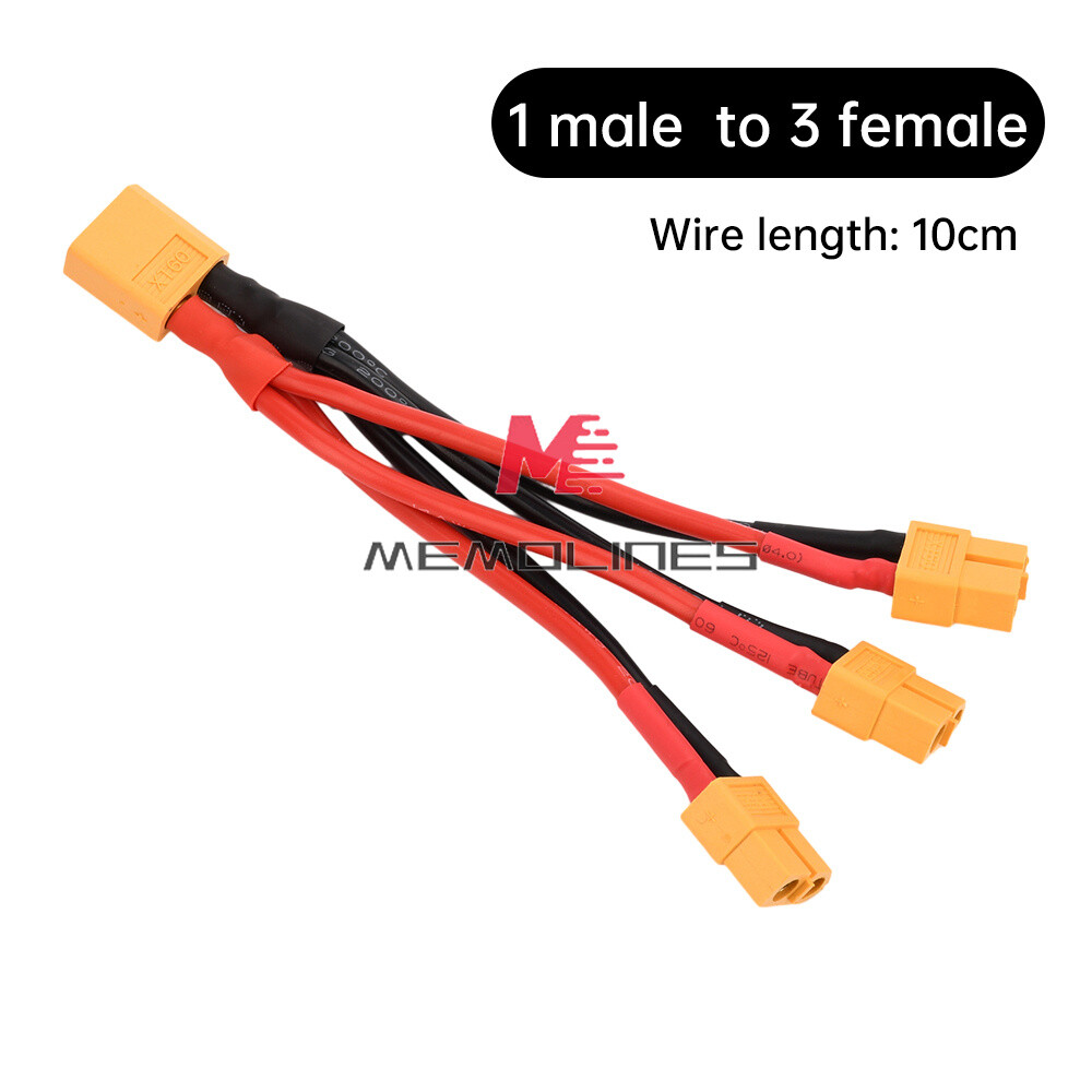 XT60 Connector Extension Lead Wire Male-Female 10cm 14AWG Silicone Wire for RC