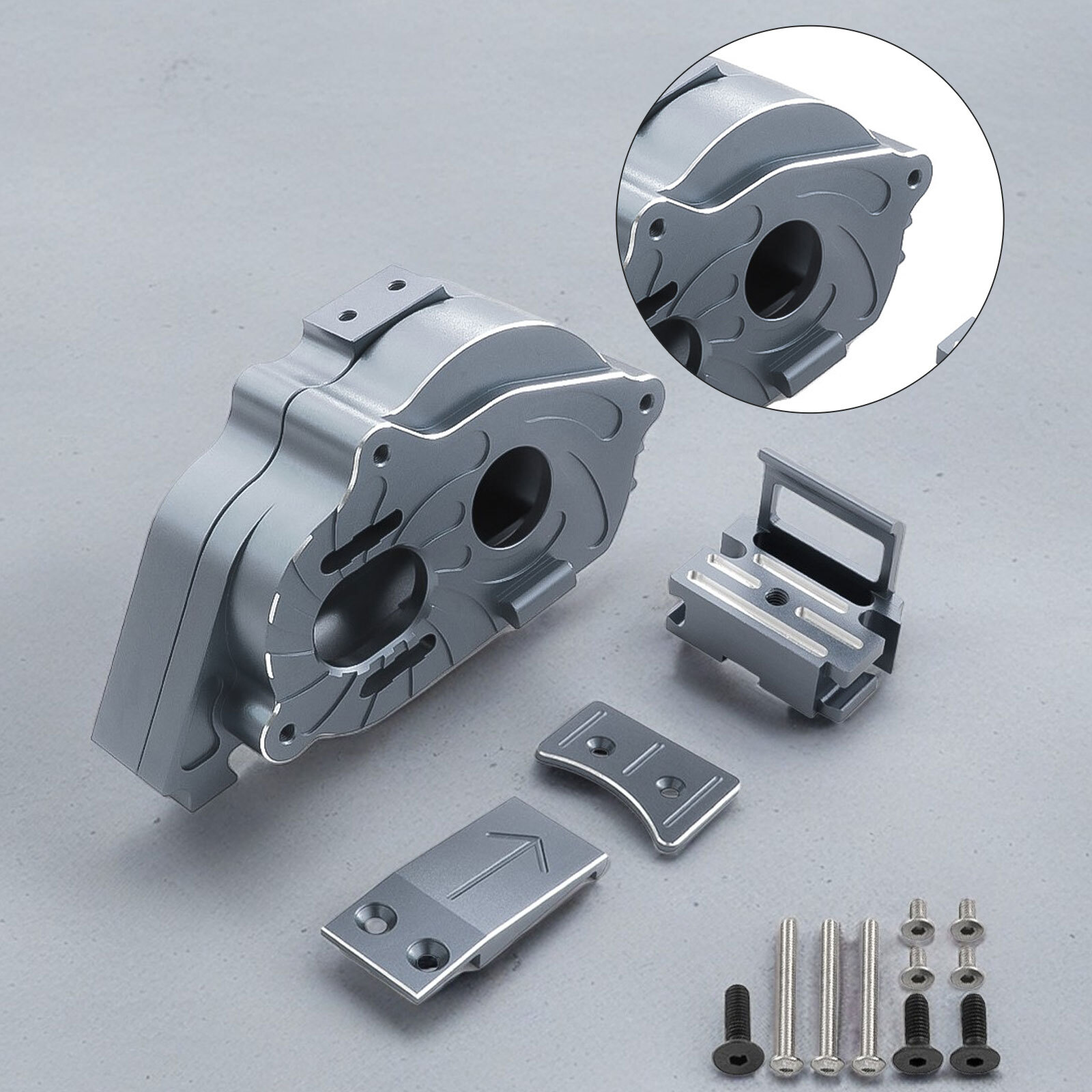 Motor Mount Gear Cover with 57T 0.8Mod Center Diff for Arrma 1/8 1/10 4S