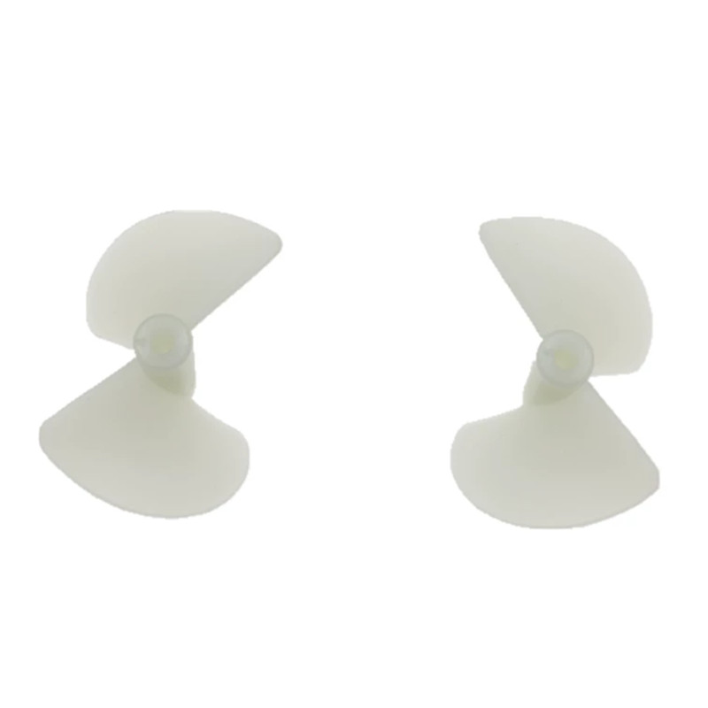 White 22/26mm 2-B-lade Nylon CW CCW Propeller 2mm Shaft for RC Boat Model