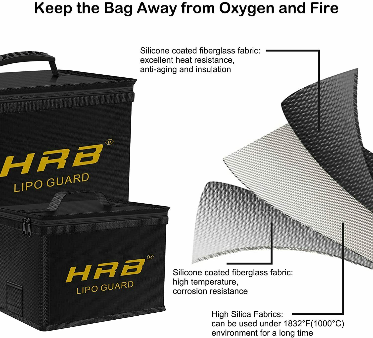 Lipo Battery Safe Bag Fireproof Explosion-Proof RC Charger Storage Carry Case