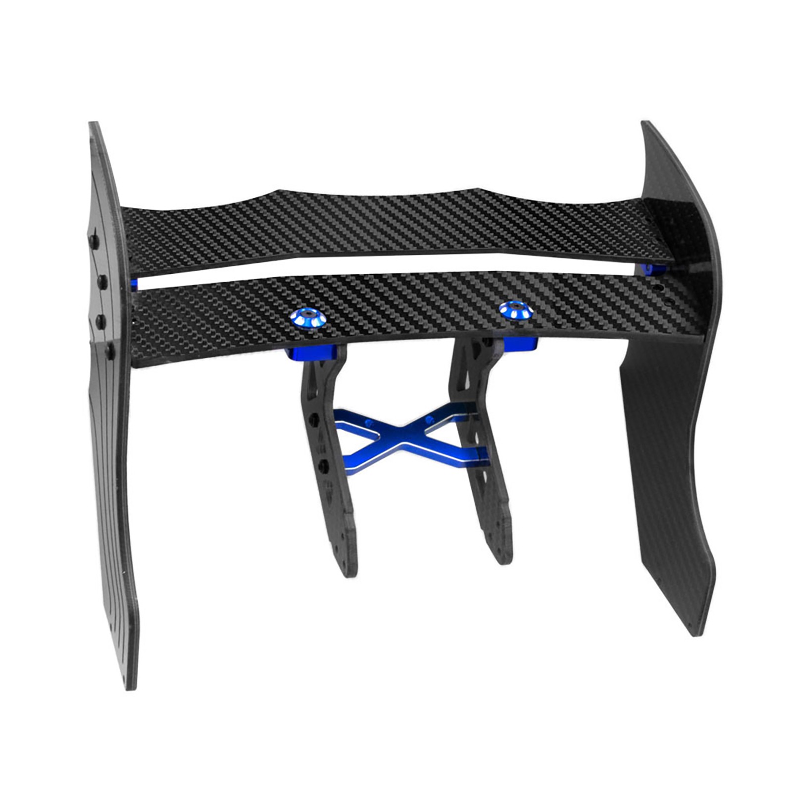 Blue/Red Carbon Fiber Rear Tail Wing Set For ARRMA F1 LIMITLESS 1/7 RC Car