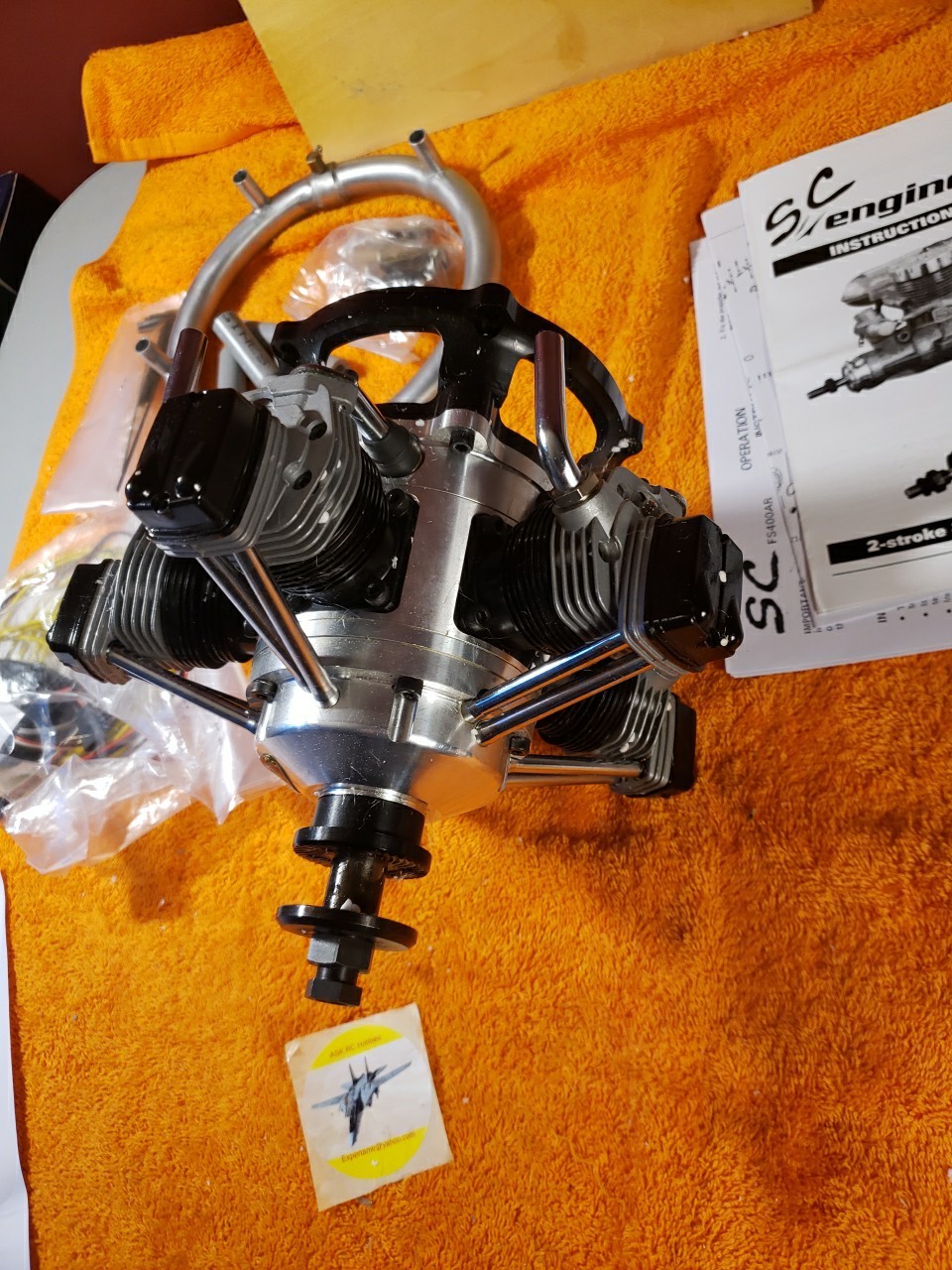 SC Engine – SC FS400AR – 5 Cylinder 64cc Size 4 Cycle RC motor – New – KIK25