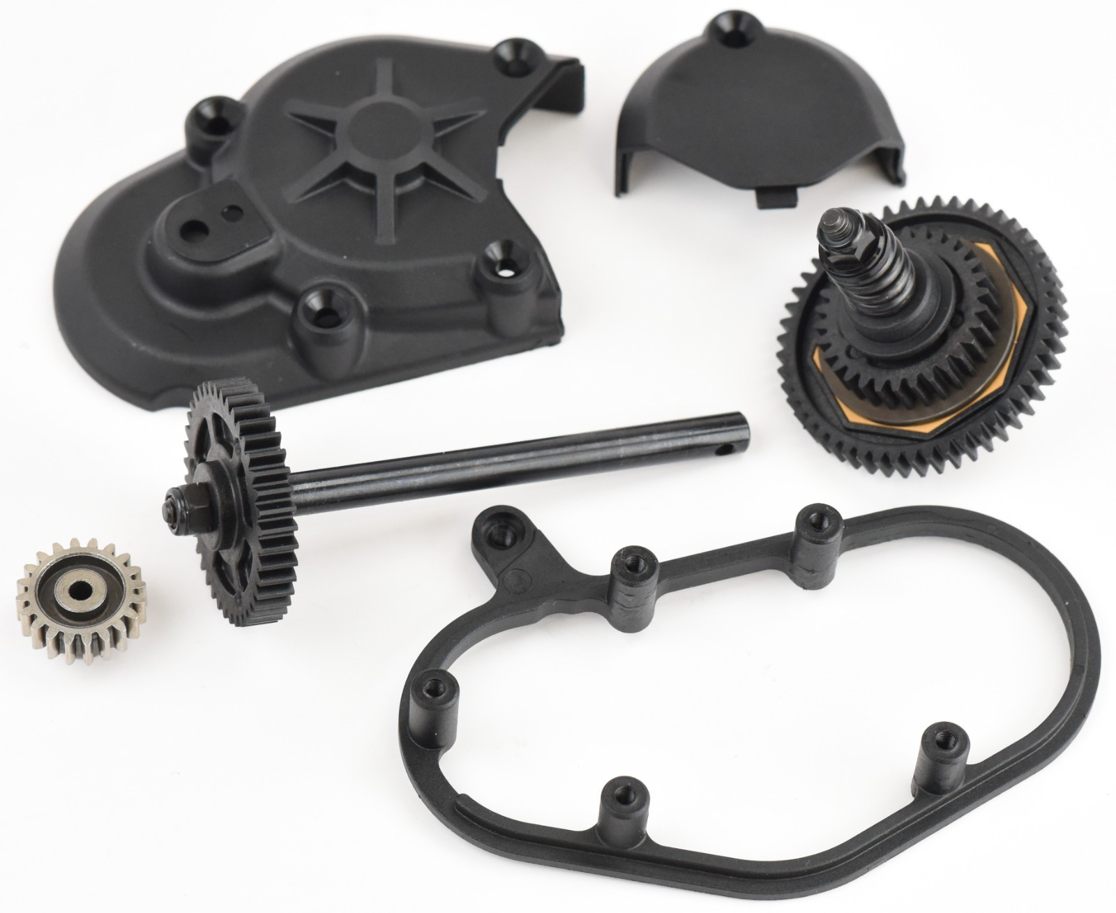 Losi Promoto – Transmission & Assembled Slipper Unit, Pinion Gear Cover LOS06000