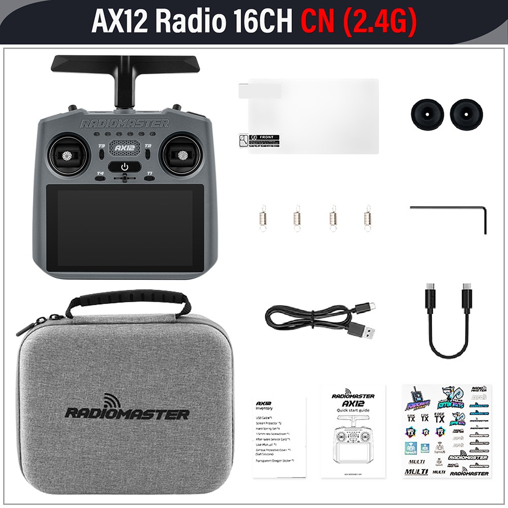 RadioMaster AX12 Transmitter Android QGroundControl 16CH ELRS X5 Hall Gimbal