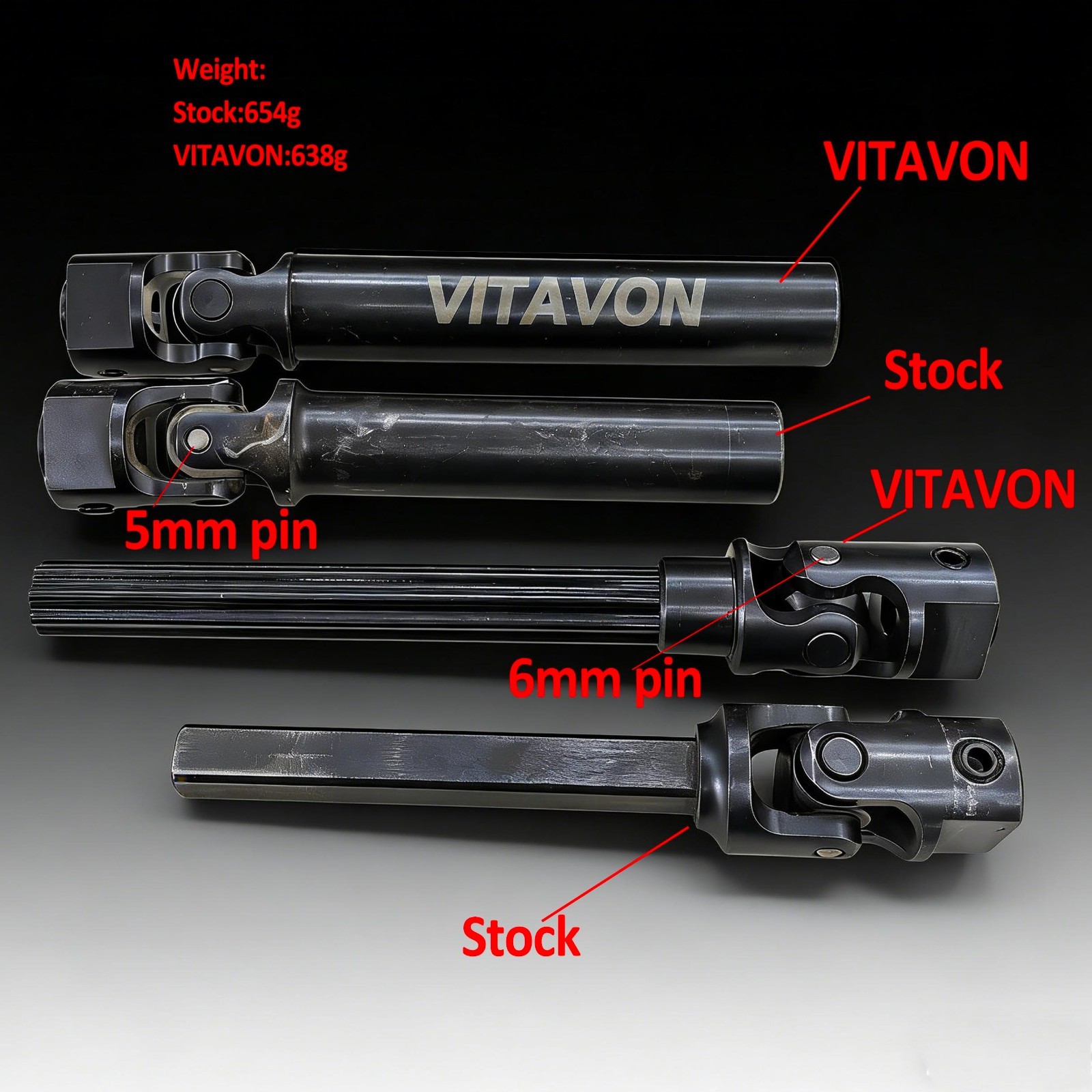 VITAVON CNC HD 45# Steel Front Or Rear Drive Shaft For Primal Raminator 1/5