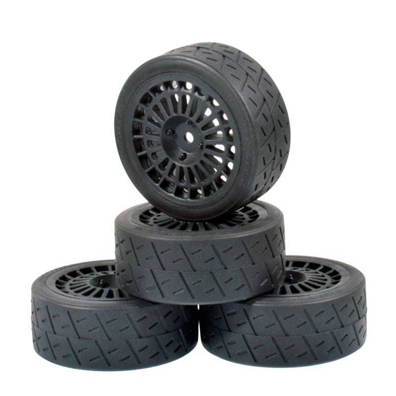 1/10 Onroad Touring Rc Car Wheels & Rubber Tires Set for Tamiya HSP HPI MST FW06