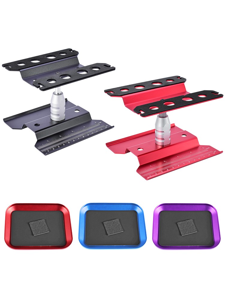 RC Car Work Stand Metal Repair Workstation w/ Magnetic Tray For 1:8 1:10 RC Car