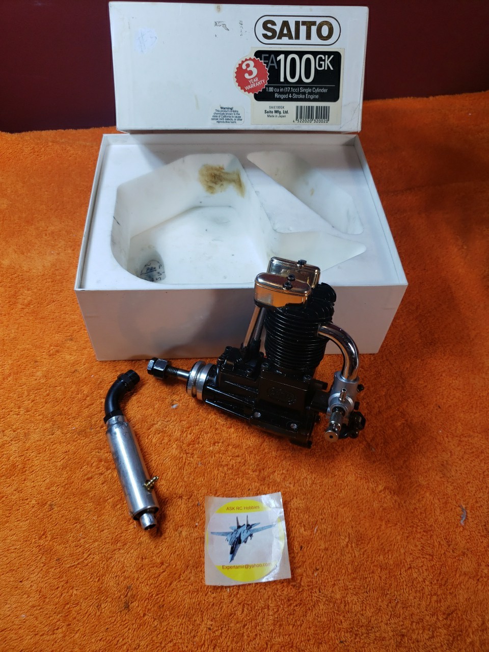 Saito Engine – Saito FA-100 GK four stroke RC Motor – Golden Knight 100 Motor