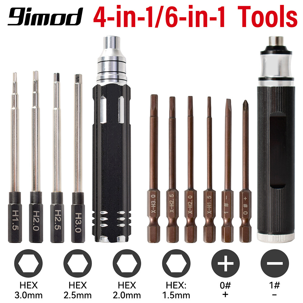 RC Hex Driver Set 4-in-1 / 6-in-1 Magnetic Hex Allen Screwdriver RC Repair Tools