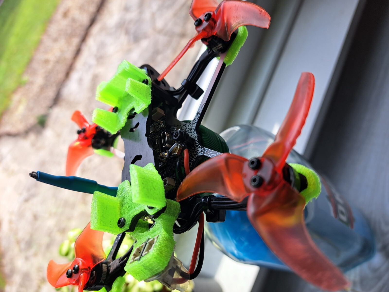 Emax Tinyhawk 2 Freestyle TPU Set Arm Guards Battery & Batt Cable Holder–green