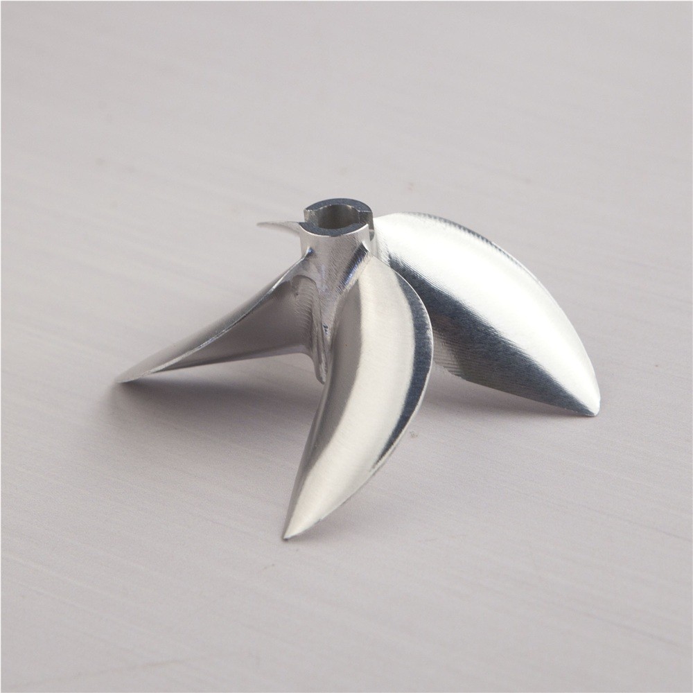 67mm 4-Blade CNC Aluminum Propeller 6.35mm Shaft Right Hand for Gas Speedboat