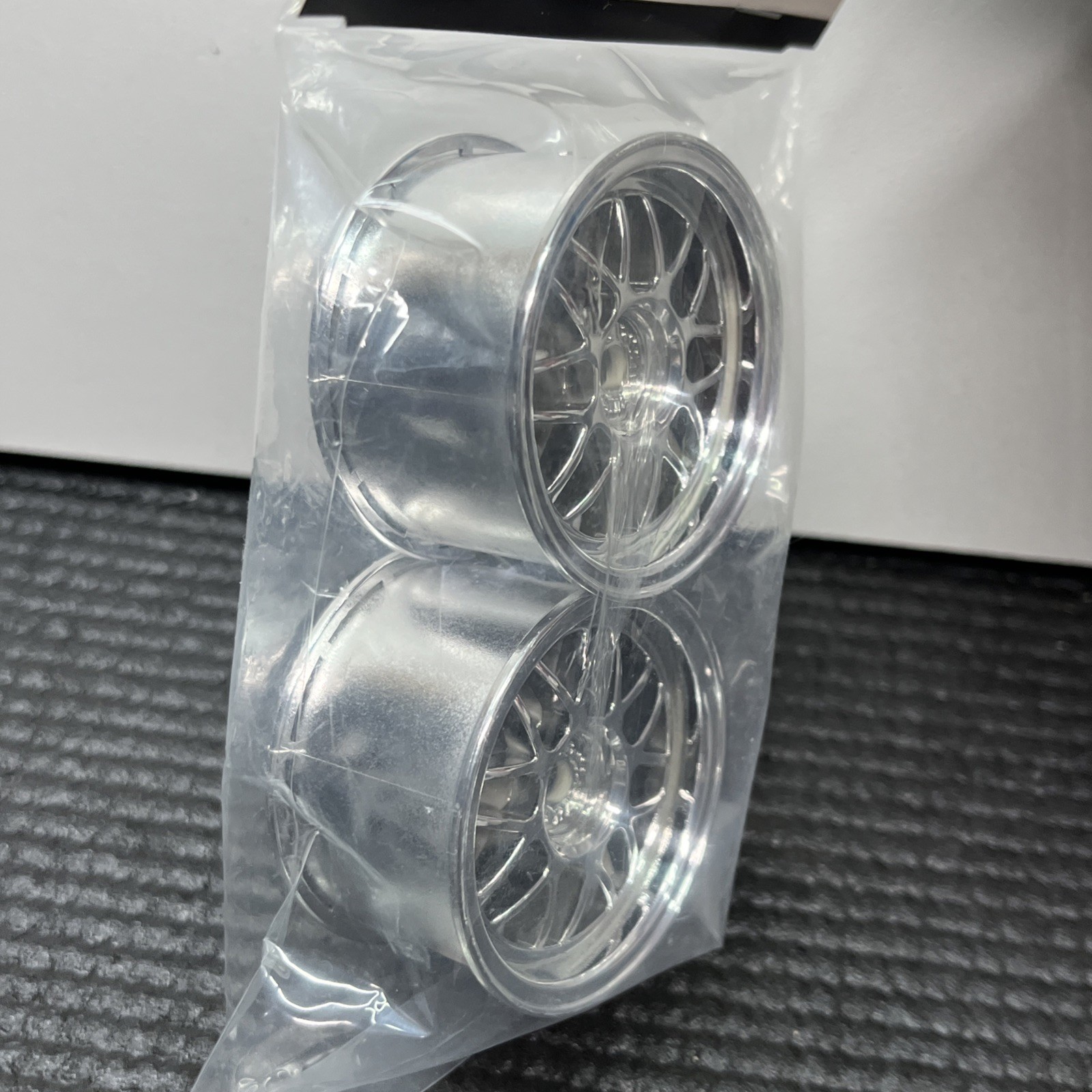 Kawada Mesh Wheel Pair Chrome For Tamiya M-Chassis HPI Mini RS4 Vintage RC
