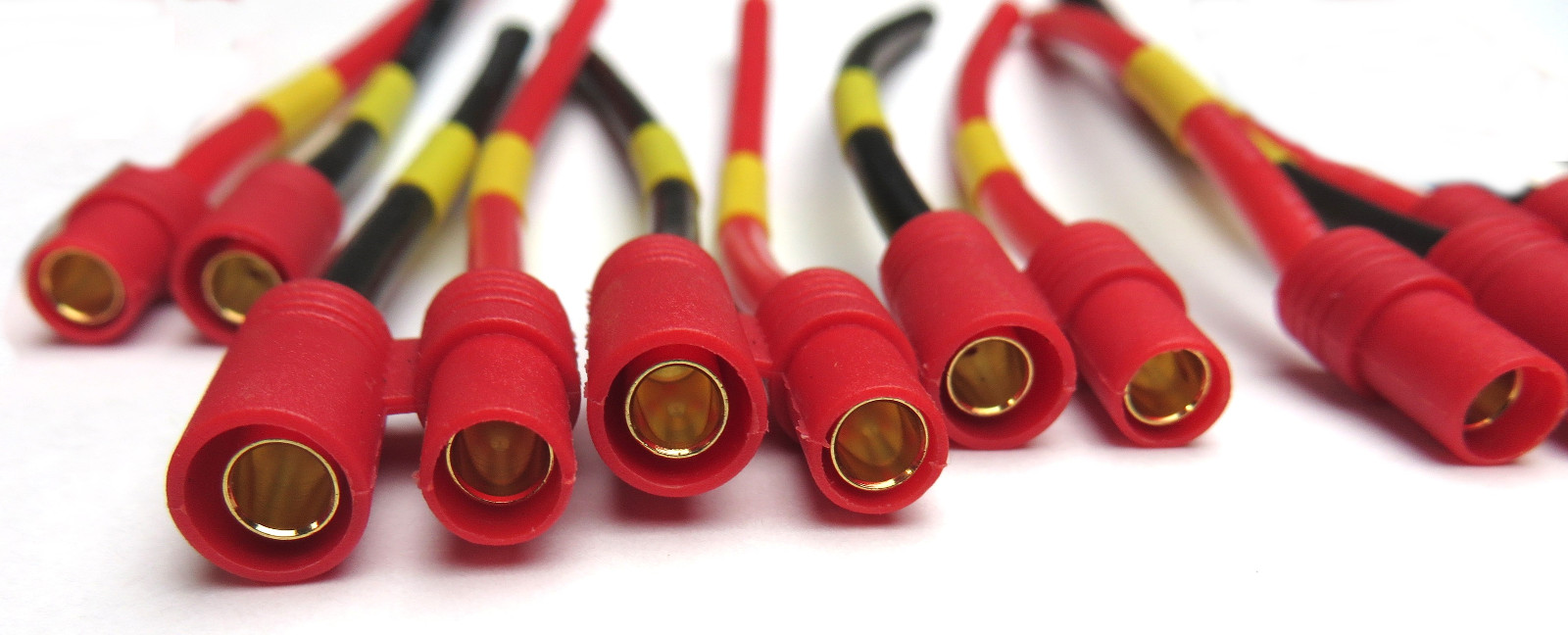 5 Pack HXT 3.5MM Banana Pig Tail with 14 AWG Different Wire 1.5″ to 6″ Length