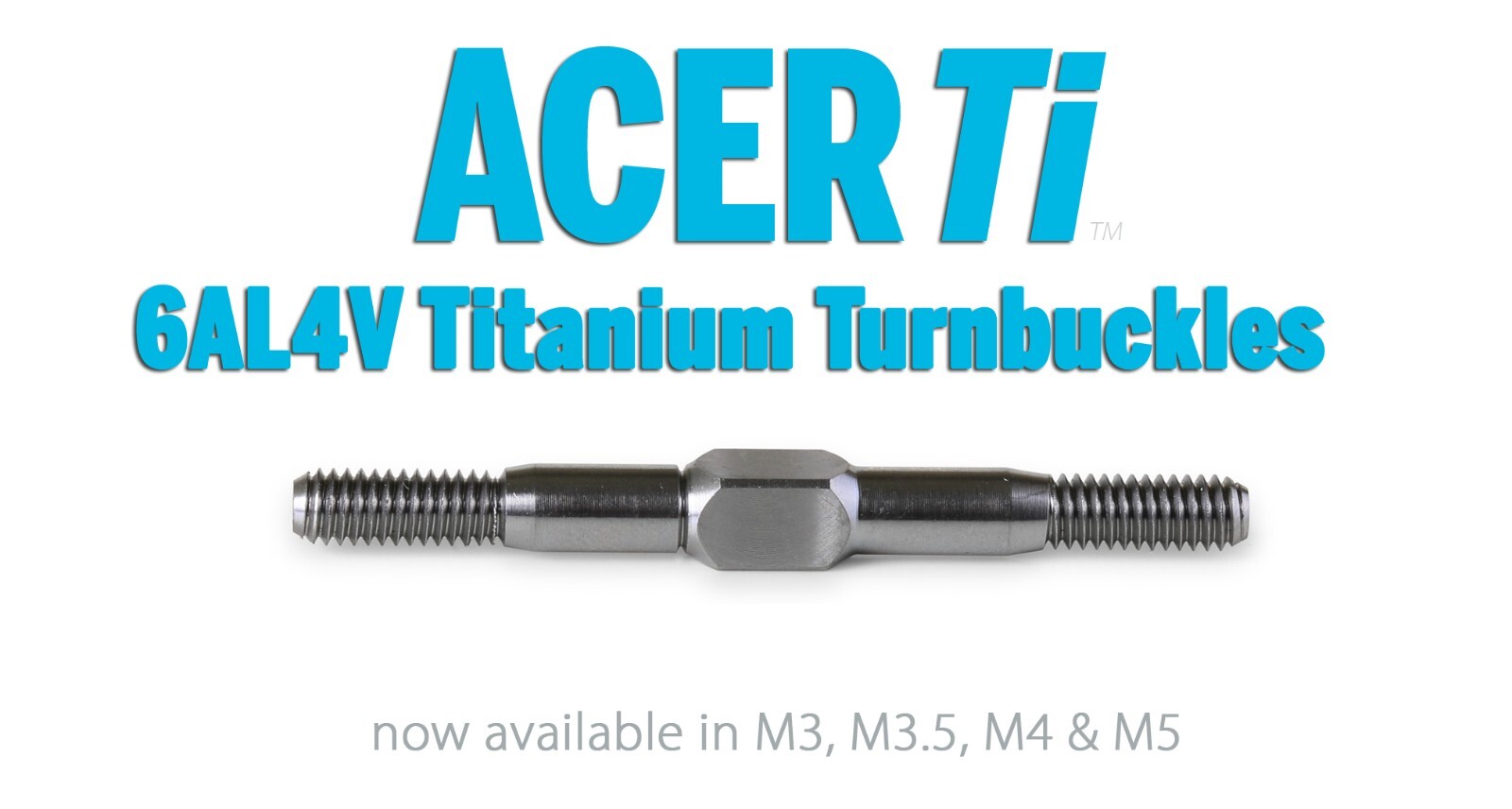 Aerospace Grade Titanium Turnbuckles for RC Cars Sizes M3 M3.5 M4 M5 all lengths
