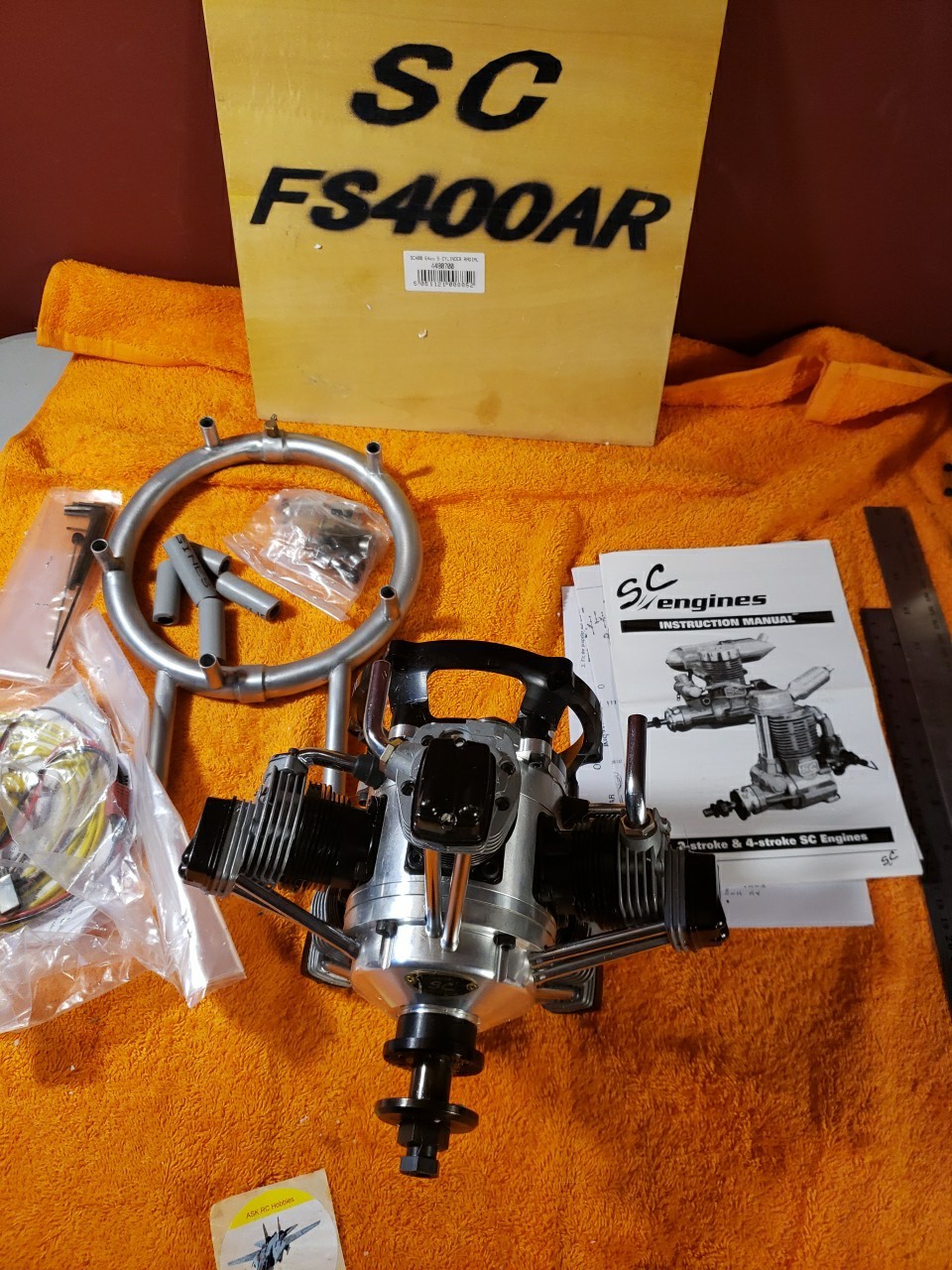 SC Engine – SC FS400AR – 5 Cylinder 64cc Size 4 Cycle RC motor – New – KIK25