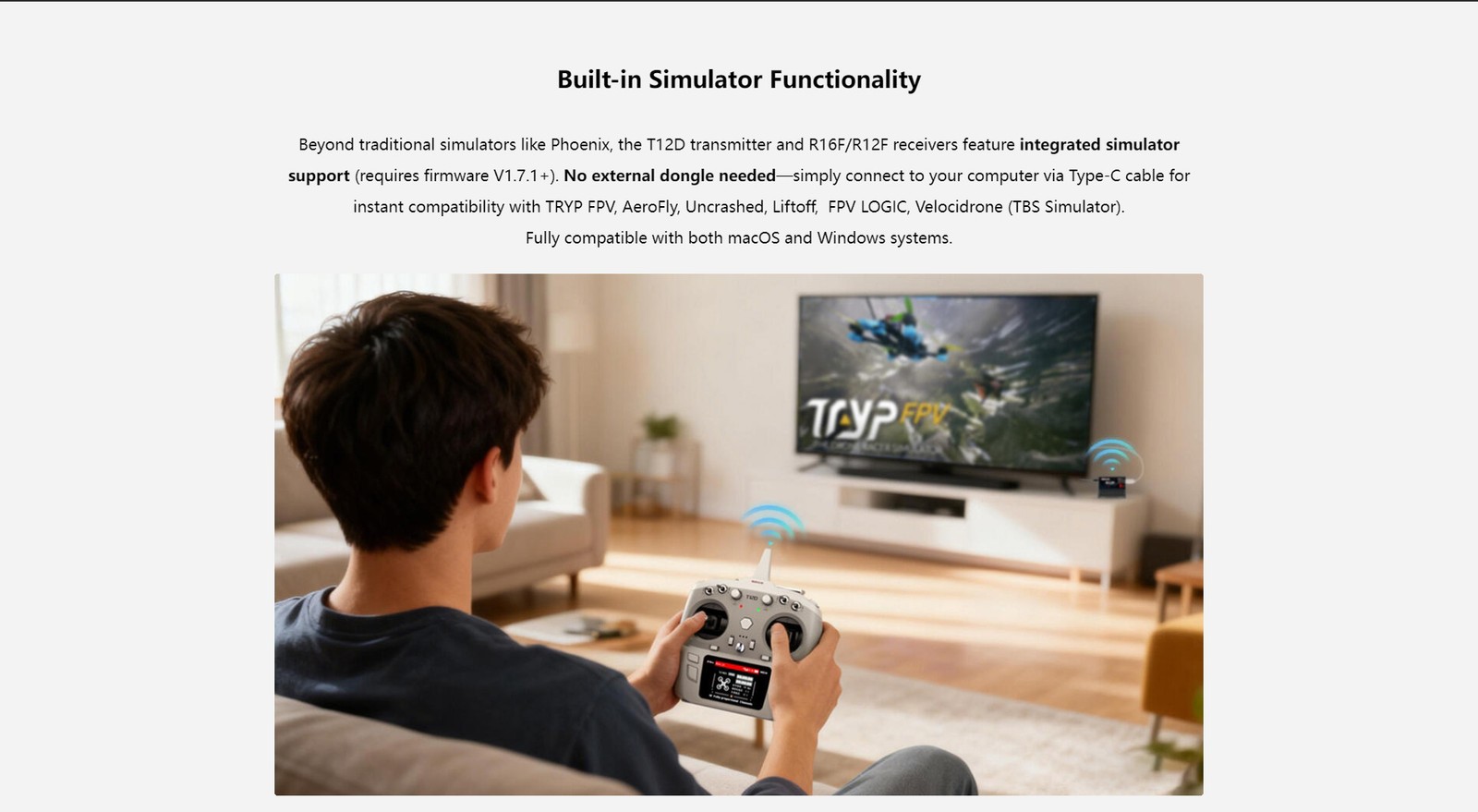 RadioLink T12D 12 Fully-proportional Channels Transmitter with R12F receive