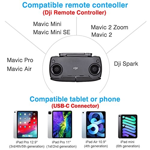 1FT Remote Controller Cable for DJI Mavic Mini,Mini SE,Mavic 2 Micro to USB C