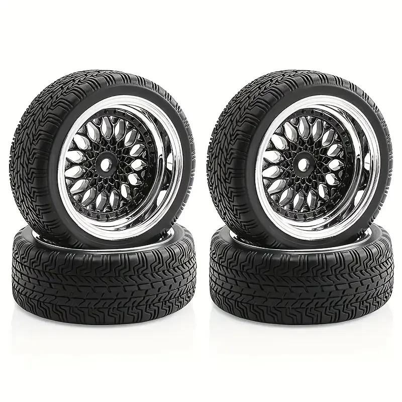 4PCS 65mm 1/10 On Road Rc car for Tamiya tt02 tt01e Hpi Rs4 kyosho D4 FW06 MST