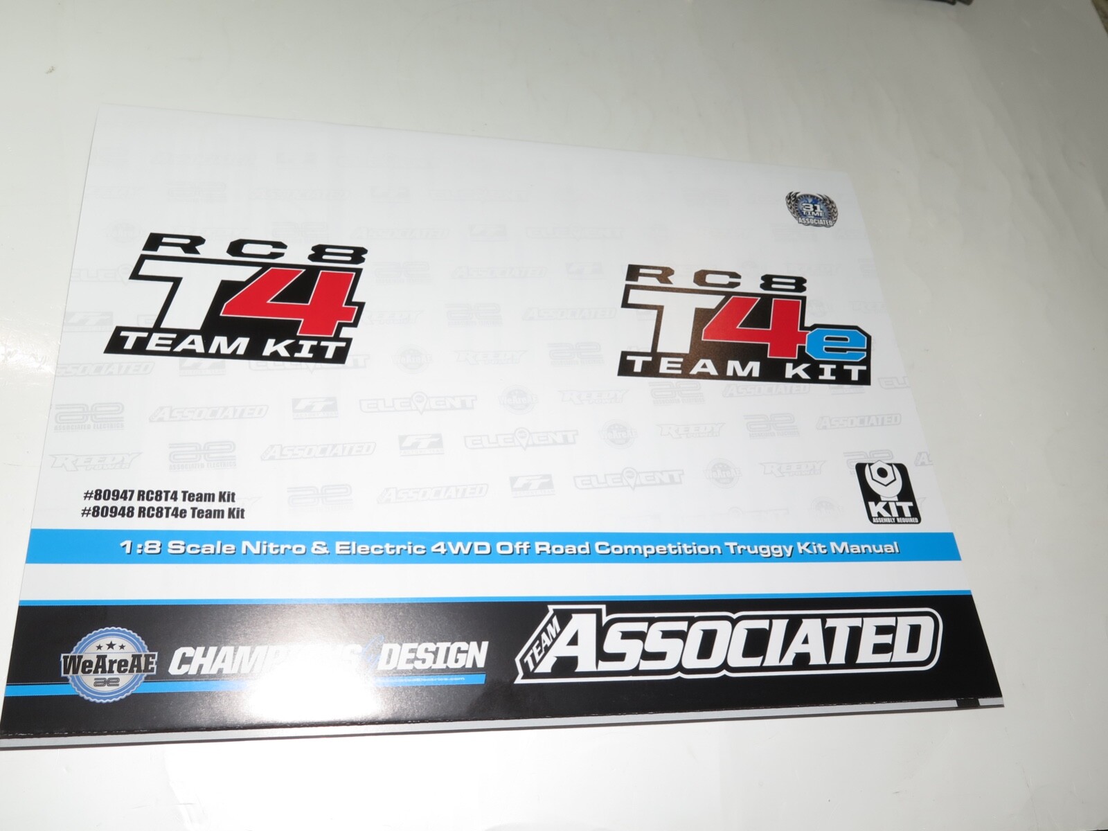 ASC80947 TEAM ASSOCIATED RC8T4 TRUGGY INSTRUCTION MANUAL