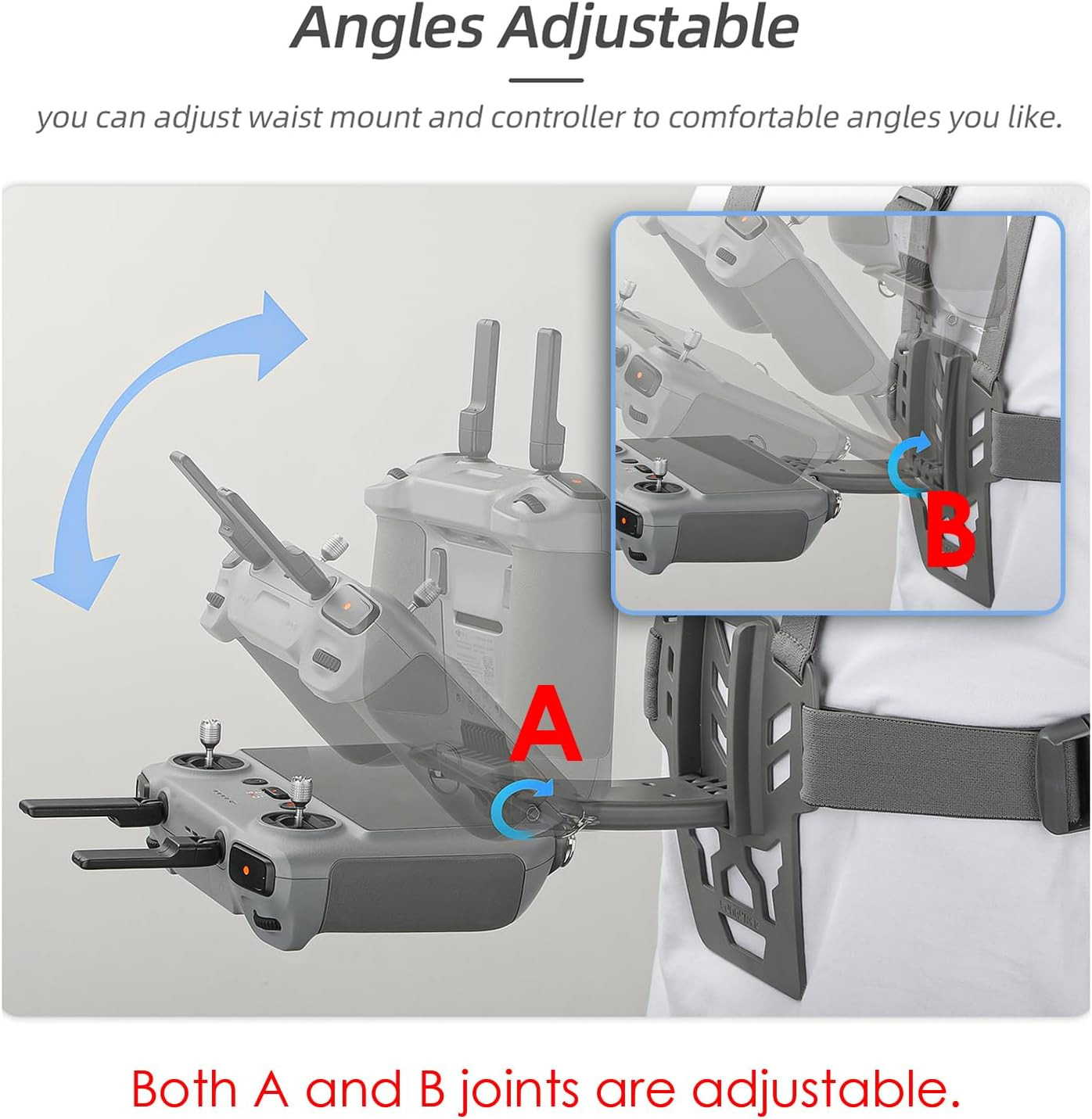 Chest Mount Stand Holder for DJI RC Pro Controller, Chest Stand Belly Support Br