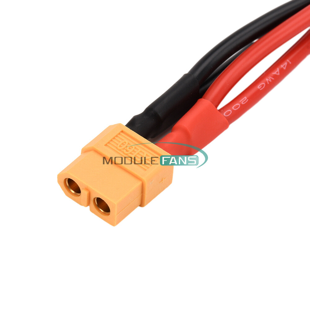 XT60 Male/Female Cable Parallel Battery Connector 4AWG Silicone Wire Y Splitter-