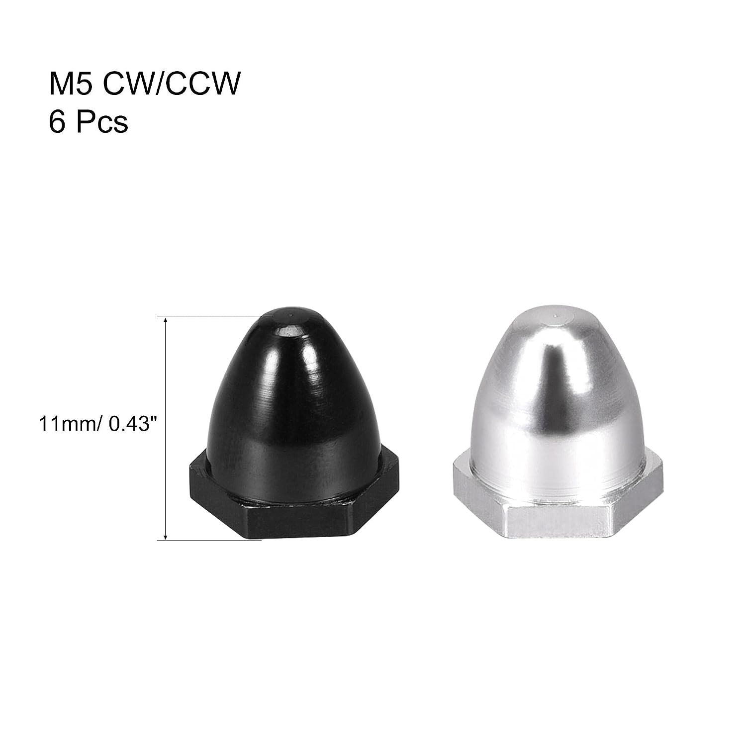 6pcs Propeller Nut Prop Adapter M5 C for 1806 2204 2205 2206 2208 Motor