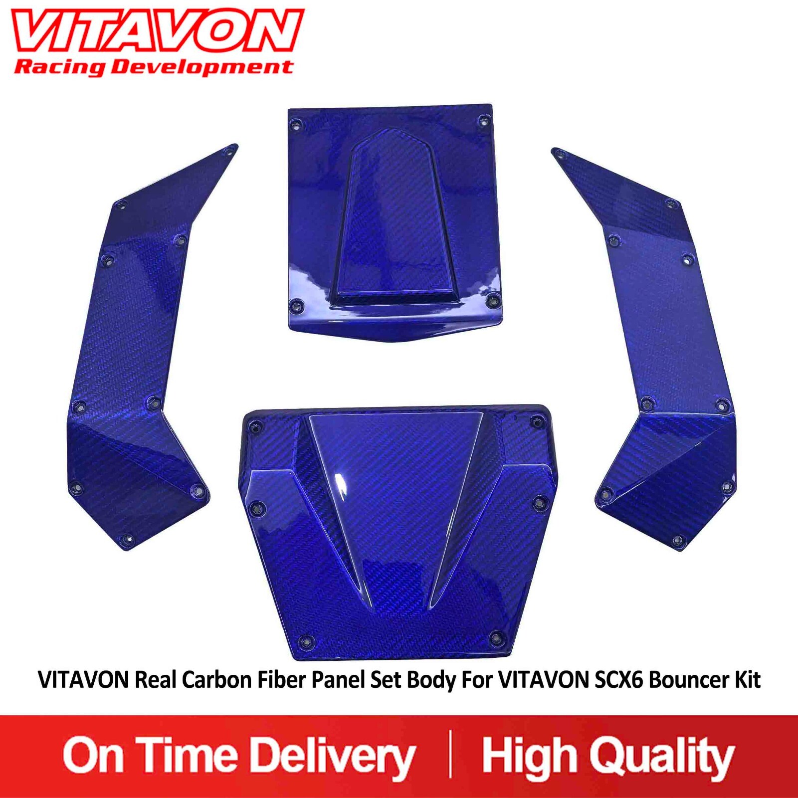 Vitavon Real Carbon Fiber Panel Set for Vitavon SCX6 Bouncer Kit