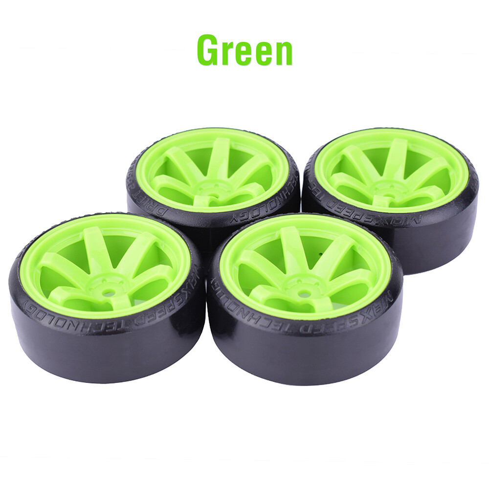4x Hard Pattern Tyre Drift Tires Wheels 12mm Hex for HPI HSP 1:10 RC Racing Car