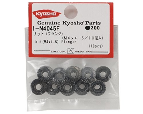 Kyosho Nut (M4x4.5) flange (steel/10 pieces) 1-N4045F 1-N4045F UPC:454