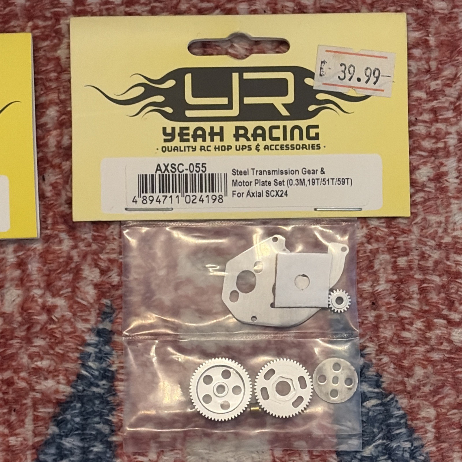 Yeah Racing Accessories SCX24 Alum Shock Set & Steel Trans Gears And Motor Plate