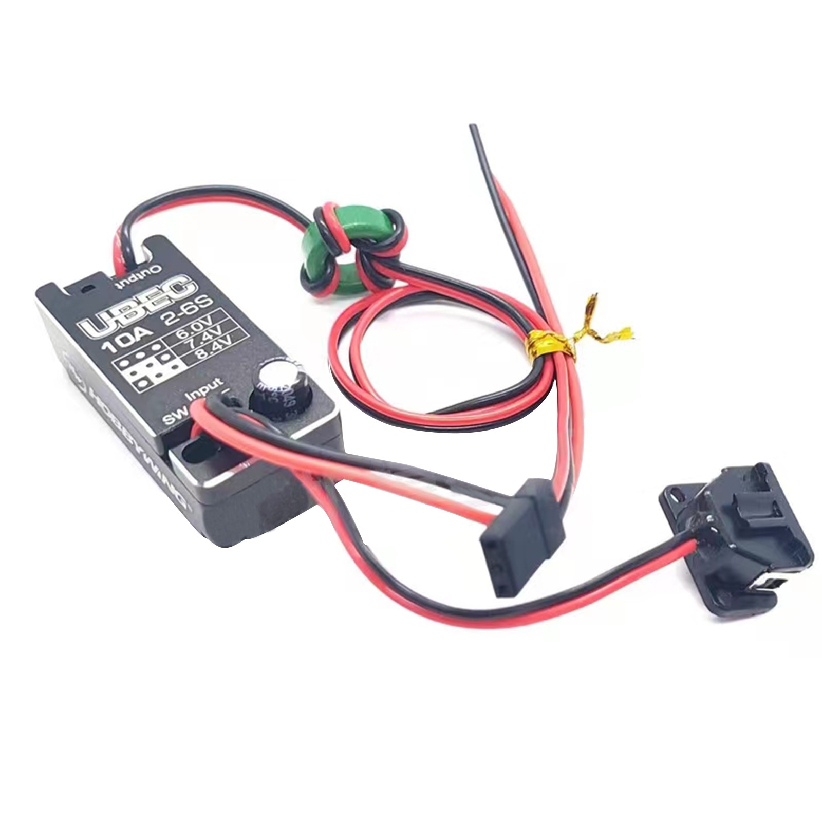 Waterproof 6.0/7.4/8.4V UBEC 10A-CAR 2-6S External Switch Adjustable Voltage BEC