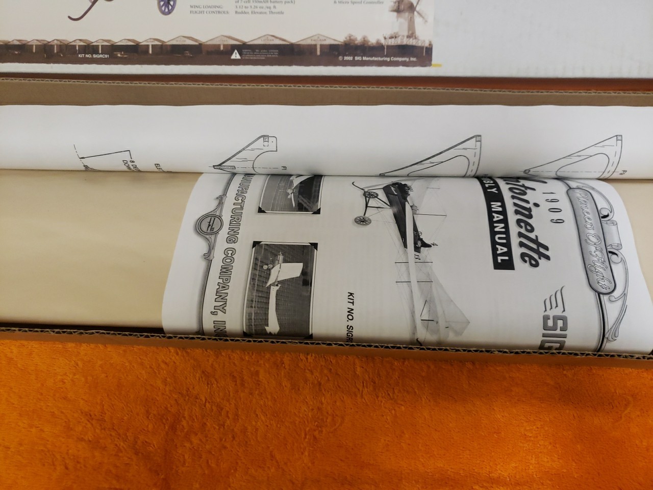SIG Kit – Sig 1909 Antoinette Indoor RC Scale KIT – 49.25″ wingspan – New!