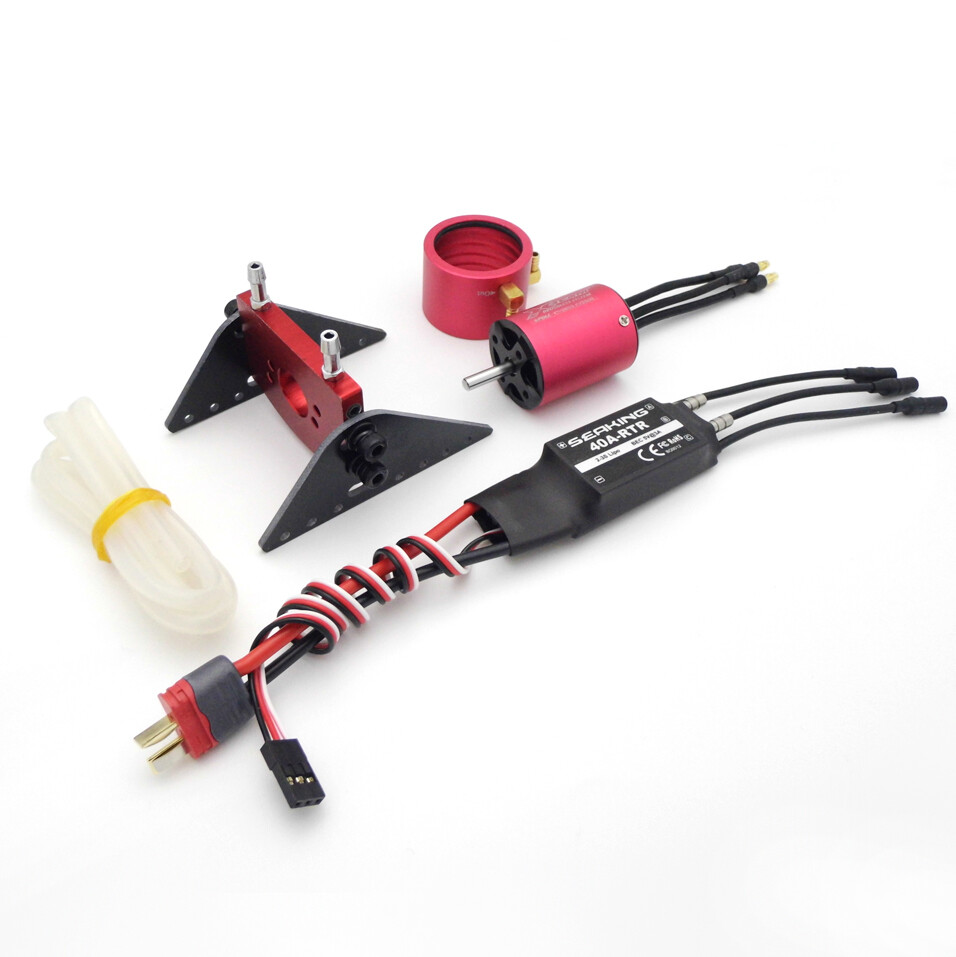 RC Boats Marine 2835 KV3500 Water Cooling Brushless Motor Mount 40A ESC 5V BEC